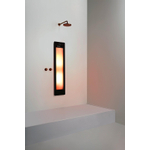 Sunshower Round Medium One panneau infrarouge encastré 140x33x10cm Black SW767734