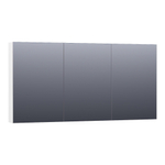 BRAUER Plain Spiegelkast - 140x70x15cm - 3 links- en rechtsdraaiende spiegeldeuren MDF - mat wit SW392990