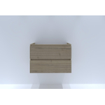 H&R Badmeubelen Infinity Wastafelonderkast - 80x44.8x55cm - 3D-front - 2 lades - greeploos - french oak SW748639