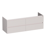 BRAUER Joy Wavy wastafelonderkast 140 4 softclose lades - greeploos - 2 sifon uitsparingen - mat zand SW1201372