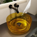 Mondiaz Jewel Vasque à poser - 40x15x40 - antibactérien - transparent - gold SW1139690