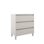 Saniclass Chaci PLUS Meuble bas de salle de bains - 80x86x46cm - 3 tiroirs - Poignée intégrée - MFC - coton mat (beige) SW1212797