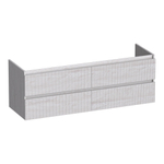 BRAUER Joy Wavy meuble sous-lavabo 140 4 tiroirs softclose - sans poignée - 2 découpes pour siphon - Forest Seashell SW1201349