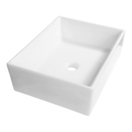 BRAUER san catania vasque à encastrer 50x40x16cm sans trop-plein rectangle céramique blanc brillant SW523311