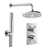 Crosswater MPRO ensemble de douche pluie encastré – douche de tête Ø 20 cm – douchette bâton – 2 leviers – chrome SW1472607