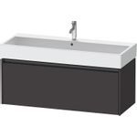 Duravit Ketho.2 Wastafelonderbouwkast - met 1 lade - voor enkele wastafel - 118.4x46x44cm - met greep antraciet - grafiet supermat SW772971