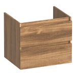 BRAUER Joy Wavy wastafelonderkast 60 2 softclose lades - greeploos - 1 sifon uitsparing - Honey SW1201394