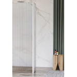 FortiFura Galeria Paroi latérale - 30x200cm - verre nervuré - 8mm - avec profilé d'angle - Blanc mat SW925332