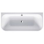 Duravit Happy D.2 Bad acryl half - vrijstaand - 180x80x46cm - met paneel - back-to-wall - glans wit SW68393