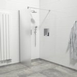 Marenza Bellini Douche à l'italienne - 80x200cm - verre mat - chrome SW238180