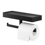 Tiger Carv Porte-rouleau de toilette - double - avec tablette - noir SW771744