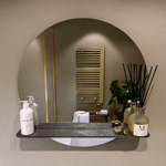 Mondiaz SPOT Miroir de salle de bain - rond 70cm - plan de miroir - couleur Lava SW1235645