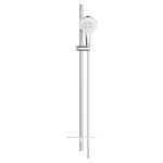 GROHE Rainshower SmartActive 130 Ensemble barre de douche - 90cm - douchette ronde - 3 types de jets - flexible de douche lisse - avec porte-savon - chrome SW472428