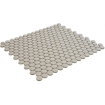 La Mosaic Factory London carreau mosaïque - 31,5x29,4cm - carrelage mural et de sol - Rond - Porcelaine Blanc Mat SW62257