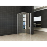 Wiesbaden Salone Cabine - met 1 draaideur - 100x100x200cm - 8mm - nano helder glas - chroom SW62379