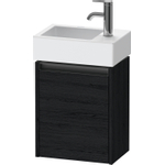 Duravit Ketho.2 Wastafelonderbouwkast - met 1 deur - 36.4x23.8x44cm rechts - met greep antraciet - eiken zwart mat SW772298
