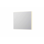 INK SP32 miroir - 90x4x80cm rectangulaire en cadre acier mat blanc incl LED indir - chauffage - changement de couleur - dimmable et interrupteur - mat blanc SW955864