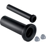 Geberit verlengset aansluitgarnituur PE - voor wandcloset - diameter 90mm - 10cm - 30cm - zwart 0711225