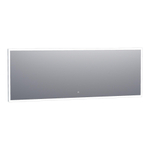 BRAUER Jade spiegel – rechthoek – 200x70 cm – indirecte LED rondom – Aluminium (Zilver) SW278203
