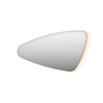 INK SP23 Miroir - 120x4x70cm - LED - en bas et en haut - changement de couleur - dimmable - organique - dans un cadre en acier - aluminium Mat or à gauche SW721205