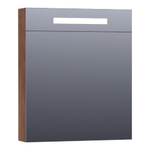 BRAUER Promise Deluxe Armoire de toilette 60x70cm éclairage intégré rectangulaire 1 portes pivotantes MFC Forest Cacao SW371685