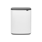 Brabantia Bo Touch Bin Poubelle - 60 litres - seau intérieur en plastique - blanc SW1117291