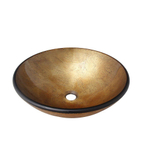 Saniclass Pesca Vasque à poser - 42x14,5cm - ronde - verre trempé - brun rouge SW213527