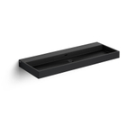 Clou Wash Me lavabo 110x42cm sans bonde Céramique Noir mat SW9258
