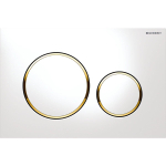 Geberit Sigma20 bedieningsplaat - 2-toets spoeling - ronde knoppen - dualflush - wit goud SW53744