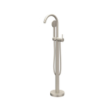 IVY Bond Robinet de baignoire sur pied - douchette à main - jet satiné - flexible de 150 cm - bec pivotant - nickel brossé PVD SW1031165