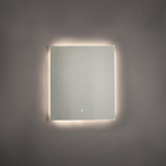 Saniclass Squared miroir – 60 x 70 cm – LED indirecte tout autour – chauffage de miroir – Aluminium mat SW238212