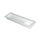 Ink kraft lavabo 120x1x45cm 0 trous pour robinet 1 évier polystone blanc brillant SW439512