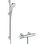 Hansgrohe Croma Select E Doucheset - glijstangset - croma select e vario - handdouche 90cm - Ecostat Comfort douchekraan - thermostatisch - wit/chroom 0605338