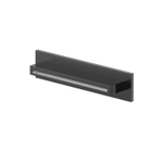 Hotbath Mate Cascade - opbouw - wand - rechthoek - PVD - gepolijst zwart SW1117939