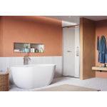 Crosswater Asura porte de douche pliante - 80cm - sans poignée - inox poli SW1176594