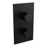 Brauer Black Edition inbouwthermostaat - met inbouwdeel - 2 gladde knoppen - mat zwart SW538331