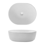 Crosswater Pearl vasque à poser 45x35x15.8cm sans trou de robinetterie sans trop-plein blanc SW487165