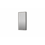 INK SP19 miroir - 40x4x80cm rectangulaire en cadre acier incl dir LED - chauffage - changement de couleur - dimmable et interrupteur - métal brossé noir SW956006