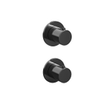 Hotbath COBBER Partie de finition - Mitigeur encastré avec inverseur à 2 voies à monter horizontalement et verticalement Poli noir PVD SW1246803