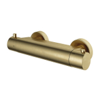 Hotbath Cobber Buddy - thermostatische douchemengkraan - met half duims doucheslang onderaansluiting - geborsteld messing goud SW73630