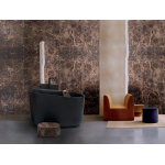 Detremmerie No limit baignoire autoportante - 133.8x73.8cm - solid surface - ovale - noir mat SW1149015