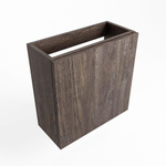 Mondiaz FOWY Meuble sous lave-mains - 50x22x50cm - 1 porte - push to open - softclose - Dark Brown SW1016798