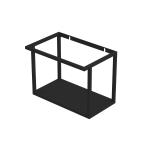 INK XL frame Cadre pour lave-mains - 40x26x30cm - plaque de fond et porte-serviettes acier noir mat SW440231