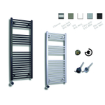 Sanicare Elektrische Design Radiator - 111.8 x 45 cm - 596 Watt - thermostaat zwart linksonder - wit SW890930