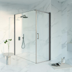 Fortifura Galeria Cabine de douche - 70x180x200 - Profil verre de sécurité - anticalcaire - Gunmetal brossé PVD SW1446156