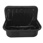 Xellanz Évier de décharge en tôle d'acier 50,5 x 33 x 37 cm noir brillant SW1210965