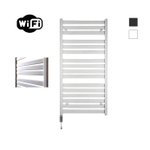 Sanicare HVW - Moda Elektrische Radiator - 120x60cm - 876W - wifi - thermostaat - chroom - linksonder - mat wit SW1185682