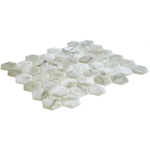 The Mosaic Factory Valencia carreau de mosaïque - 27.6x32.9cm - carreau mural et de sol - Hexagone/Hexagon - Verre recyclé Verde Marble Print Mat SW1102486