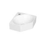 INK Matrix lave-mains - 27x27x10cm - trou robinet centre - sans trop-plein - blanc mat SW647502