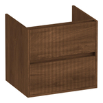 BRAUER Adore Wavy wastafelonderkast 60 2 softclose lades - greeploos - 1 sifon uitsparing - Forest Cacao SW1198603